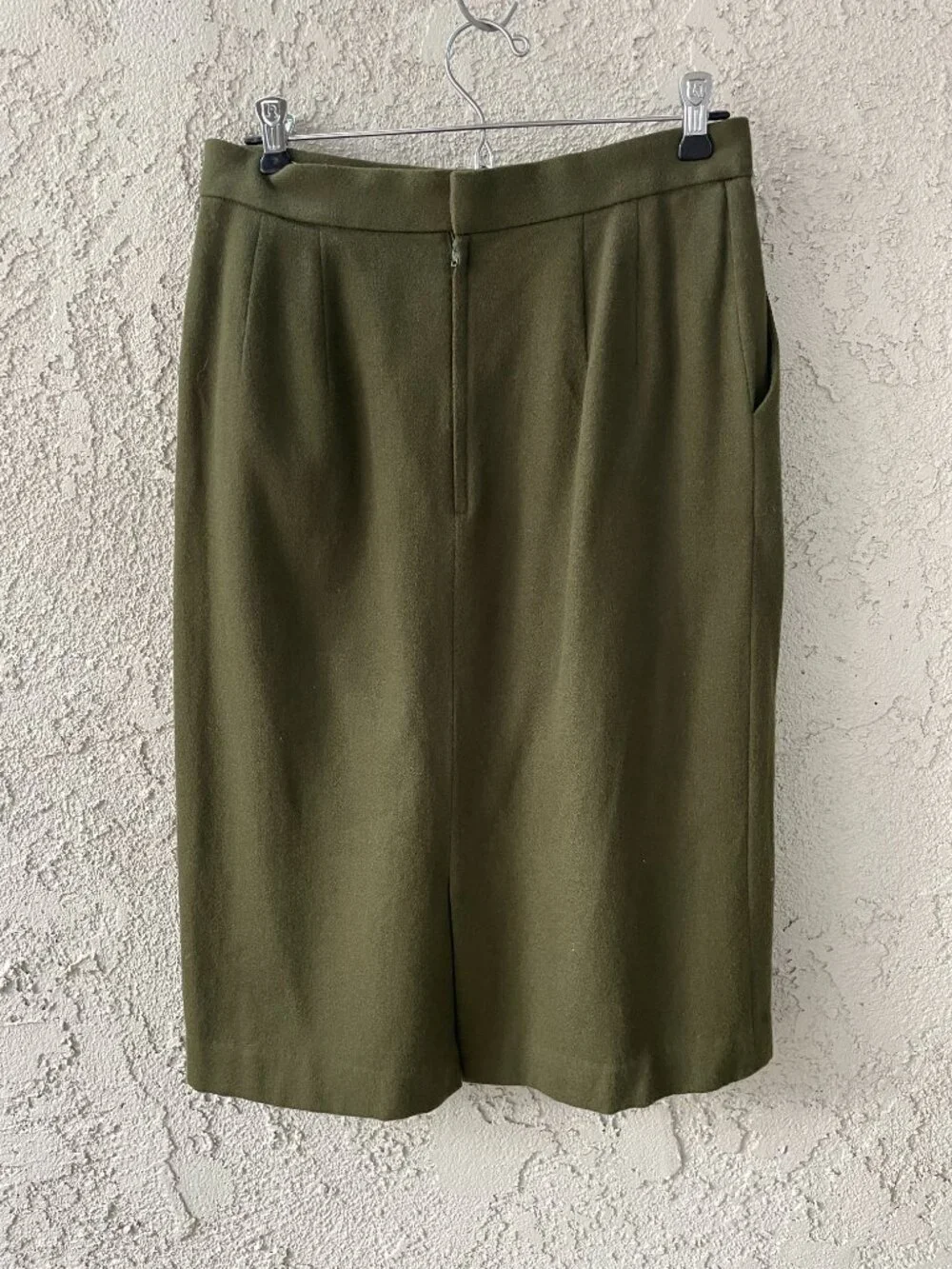 Japanese Wool Blend Pencil Skirt Office Siren High Waist Midi Workwear Size 8 M - Picture 2 of 12